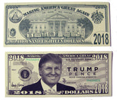Wholesale DONALD TRUMP 2018 PENCE DOLLAR FAKE MONEY BILL (Sold by the pad of 25 bills )